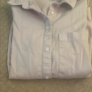 Aerie Pink Button Down Shirt Top